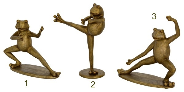 Frosch Skulptur, Ninja, Kampfstellung 2