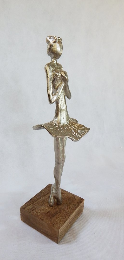 Ballerina Skulptur Artisanal Alu / Holz