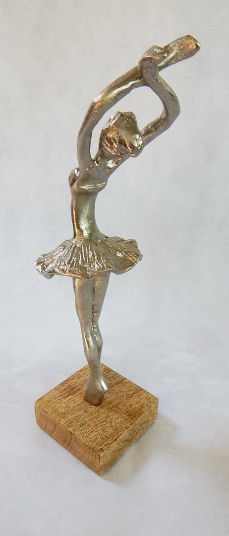 Ballerina Skulptur Artisanal Alu / Holz