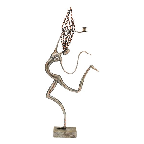 Frauen Skulptur Tänzerin Metall, Art Ferro
