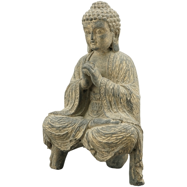 Buddha sitzend auf Hocker