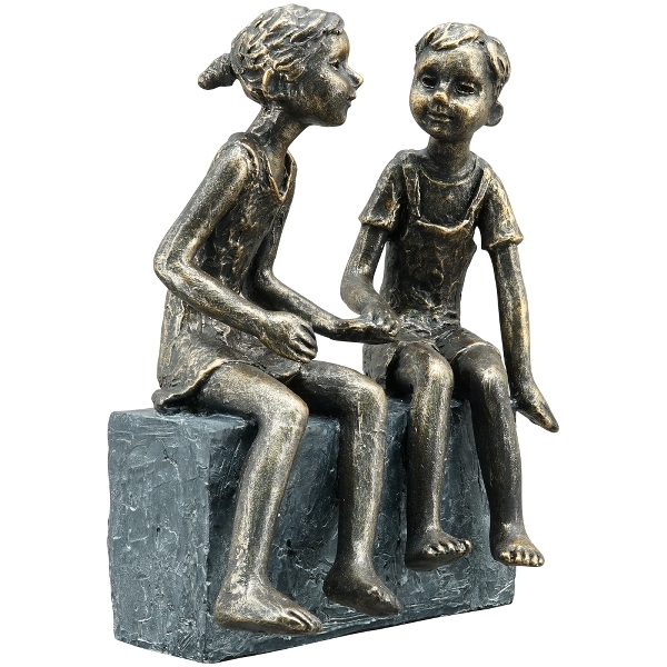 Skulptur Kinder Paar Hilda